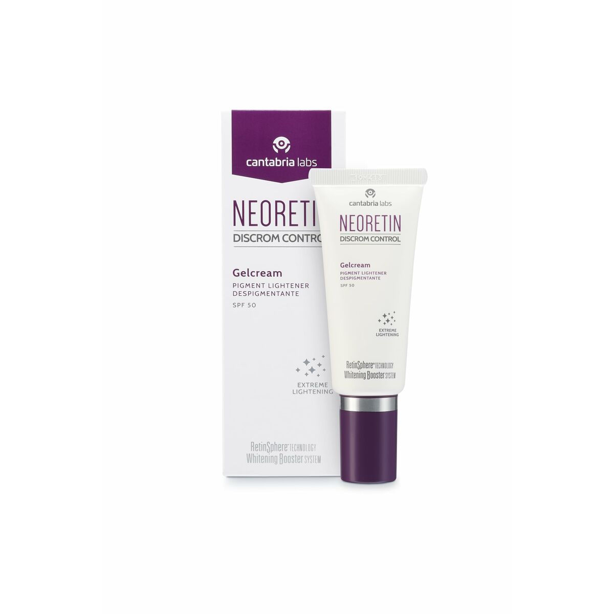 Anti-Pigment Cream Neoretin Discrom Control Spf 50 Spf 50+ 40 ml skincare packaging
