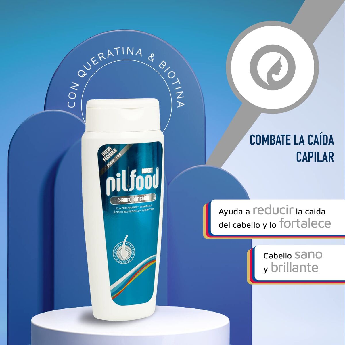 Anti-Hair Loss Shampoo Pilfood DIRECT 200 ml shampoo bottle