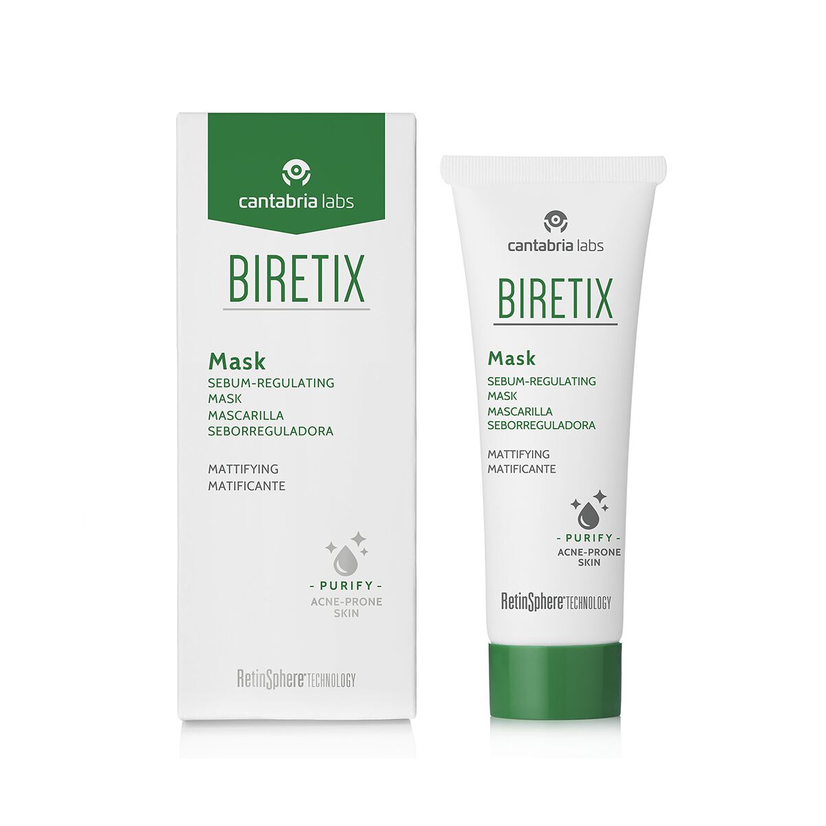 Facial Mask BIRETIX Cantabria Labs Sebum-Regulating 25 ml for Women mask packaging