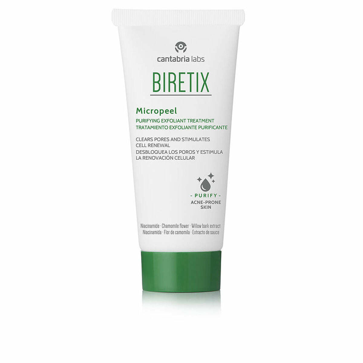 Facial Exfoliator BIRETIX Micropeel 50 ml for Women product packaging