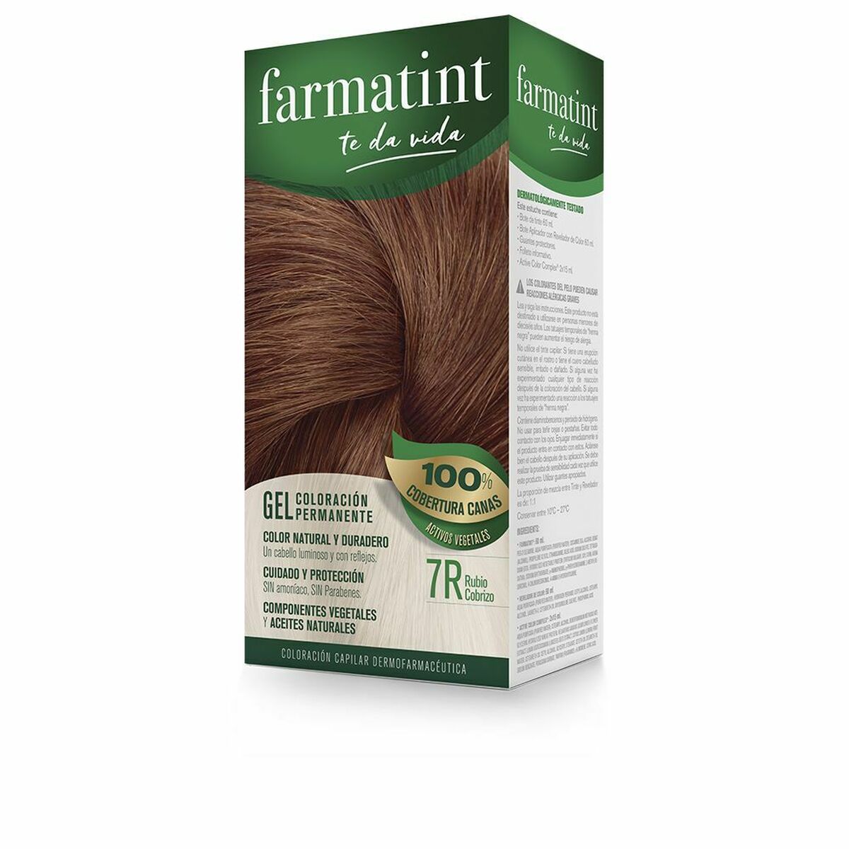 Permanent Dye Farmatint 7r-Rubio Cobrizo Nº 7r-Rubio Cobrizo Gel (5 Units) skincare packaging