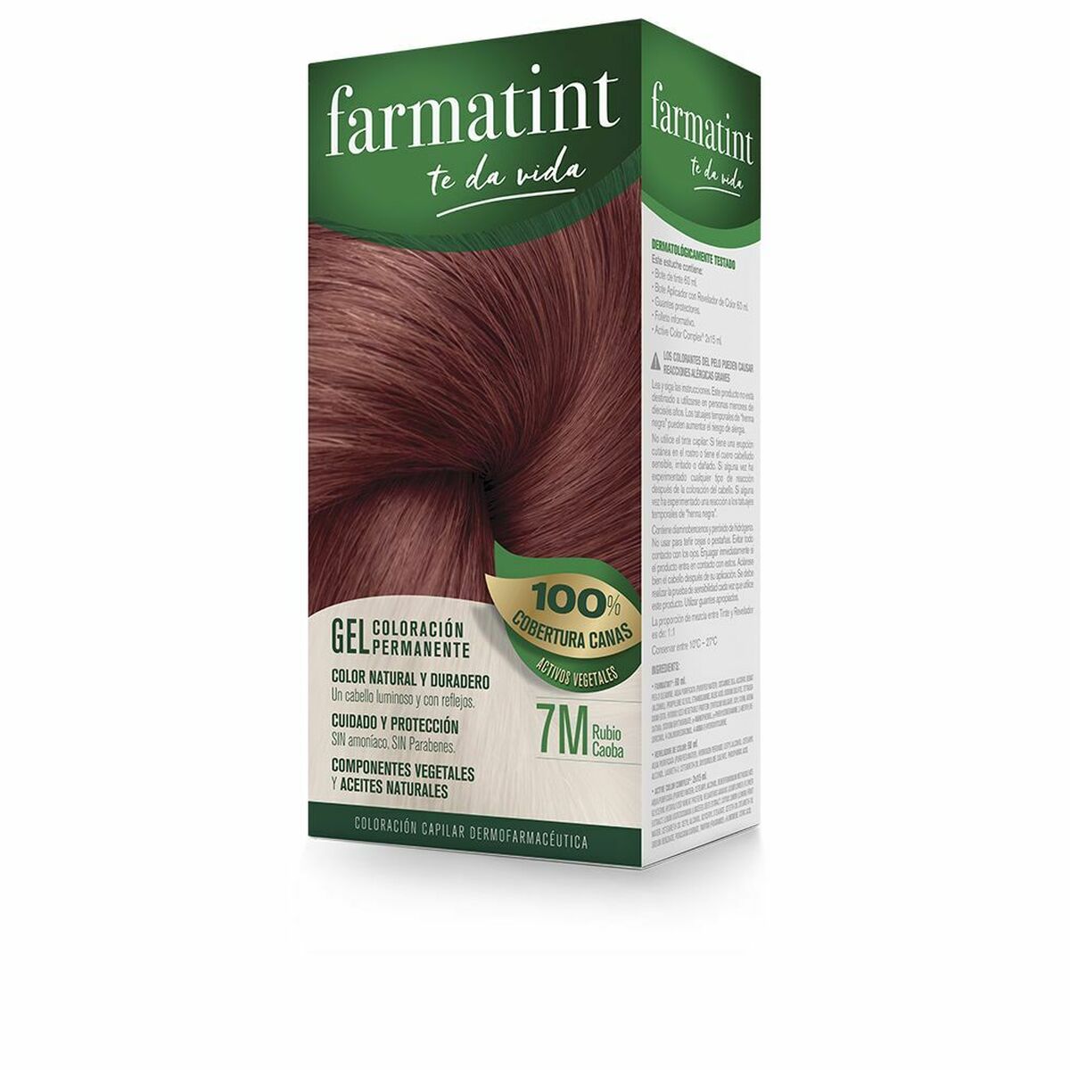 Permanent Dye Farmatint 7m-Rubio Caoba Nº 7m-Rubio Caoba Gel (5 Units) skincare packaging