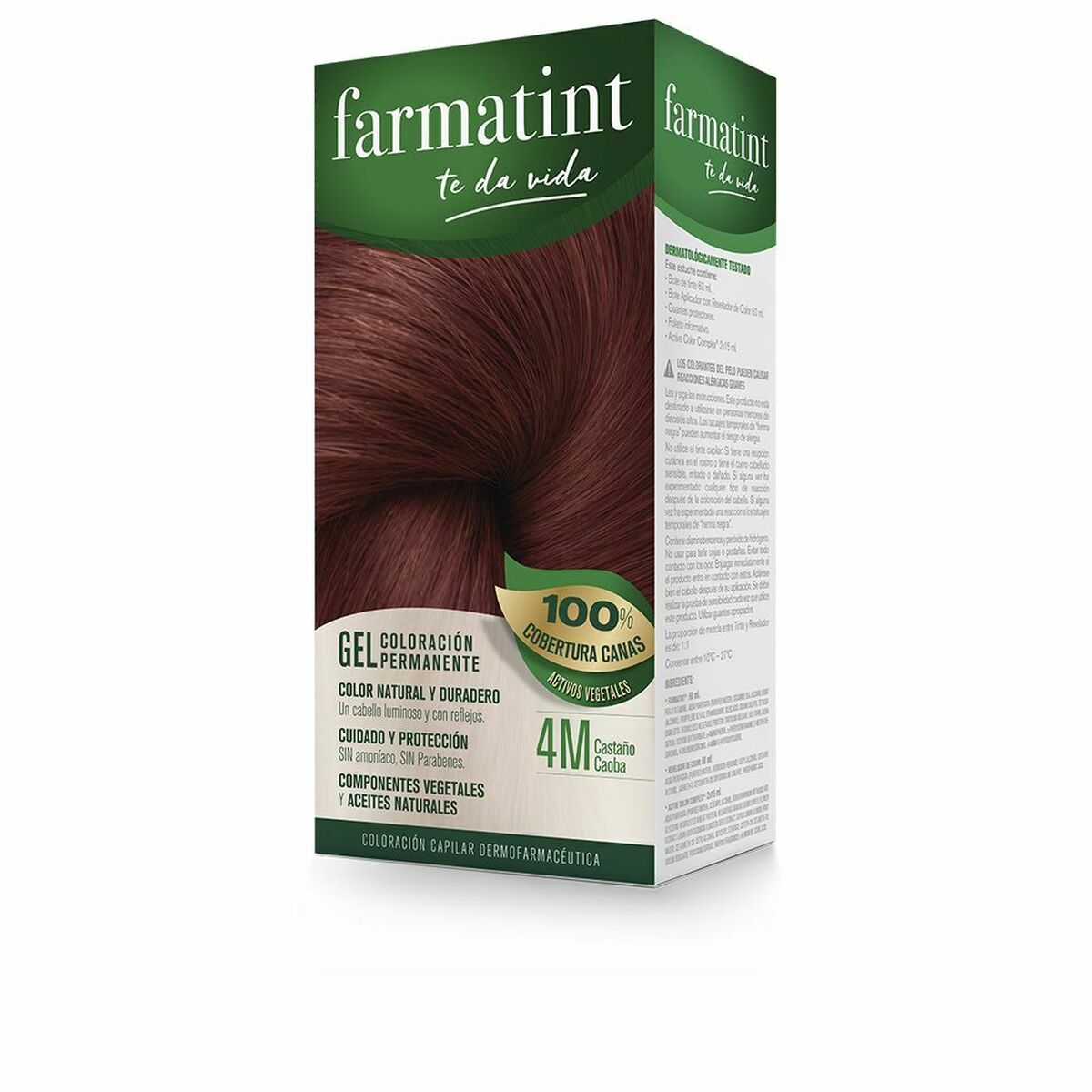 Permanent Dye Farmatint 4m-Castaño Caoba Nº 4m-Castano Caoba Gel (5 Units) skincare packaging