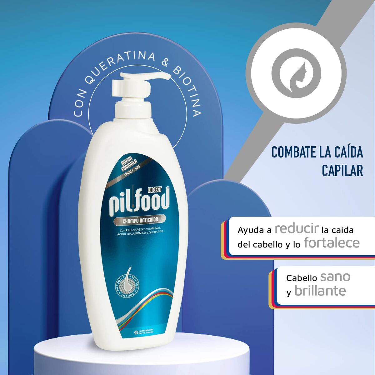 Anti-Hair Loss Shampoo Pilfood DIRECT 500 ml shampoo bottle