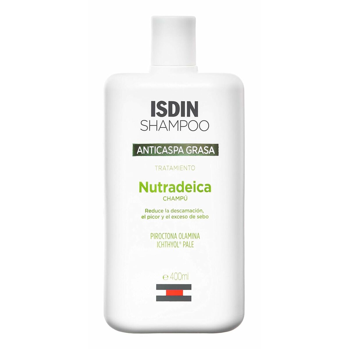Anti-Grease Shampoo Isdin Nutradeica 400 ml Anti-dandruff shampoo bottle