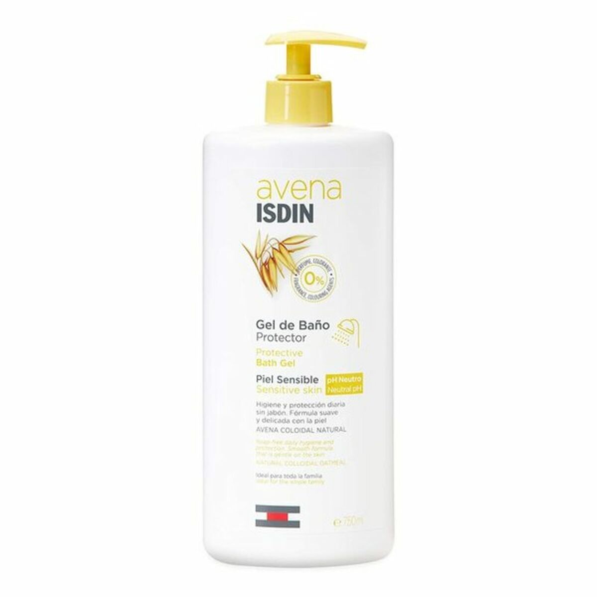 Bath Gel Isdin Avena 750 ml Oatmeal Protector skincare packaging