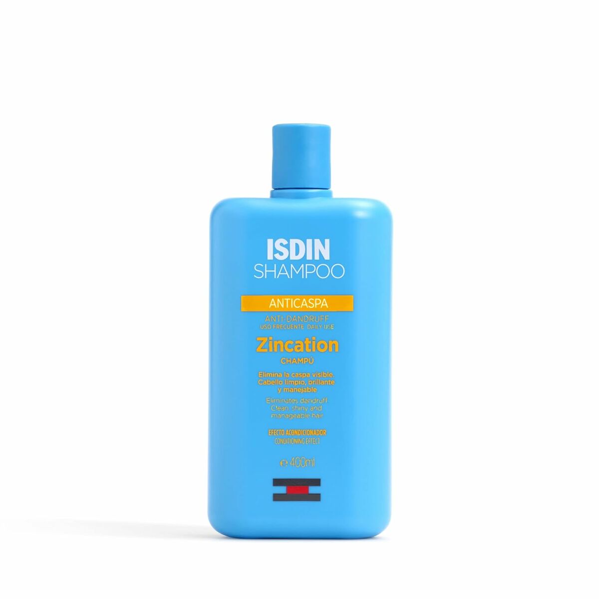 Anti-dandruff Shampoo Isdin Zincation Daily use 400 ml shampoo bottle
