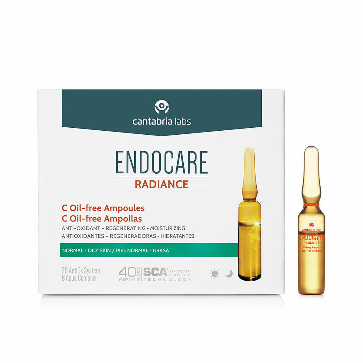 Ampoules Endocare X 2 ml 10 x 2 ml Without oil product packaging