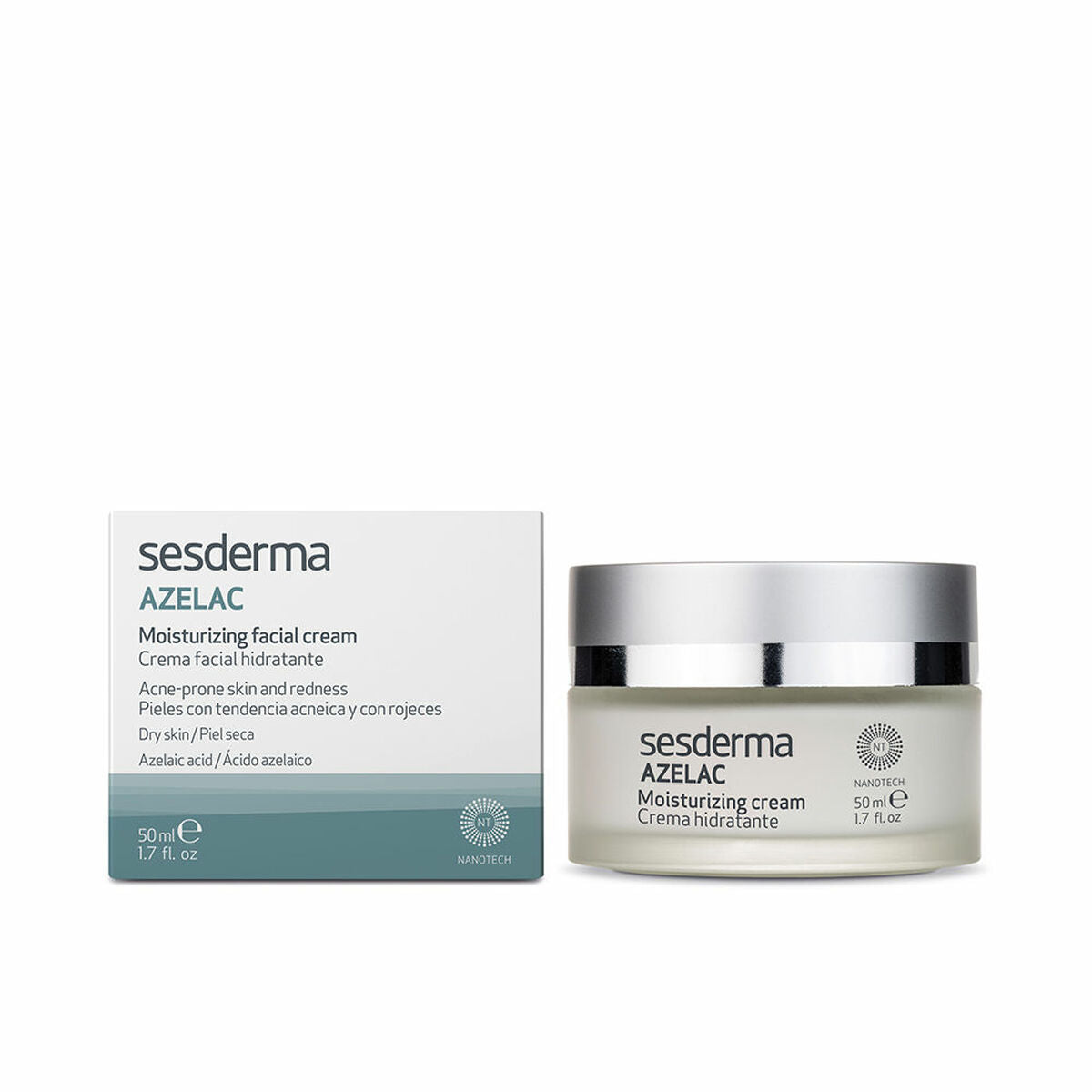 Hydrating Cream Sesderma Azelac 50 ml for Women skincare packaging