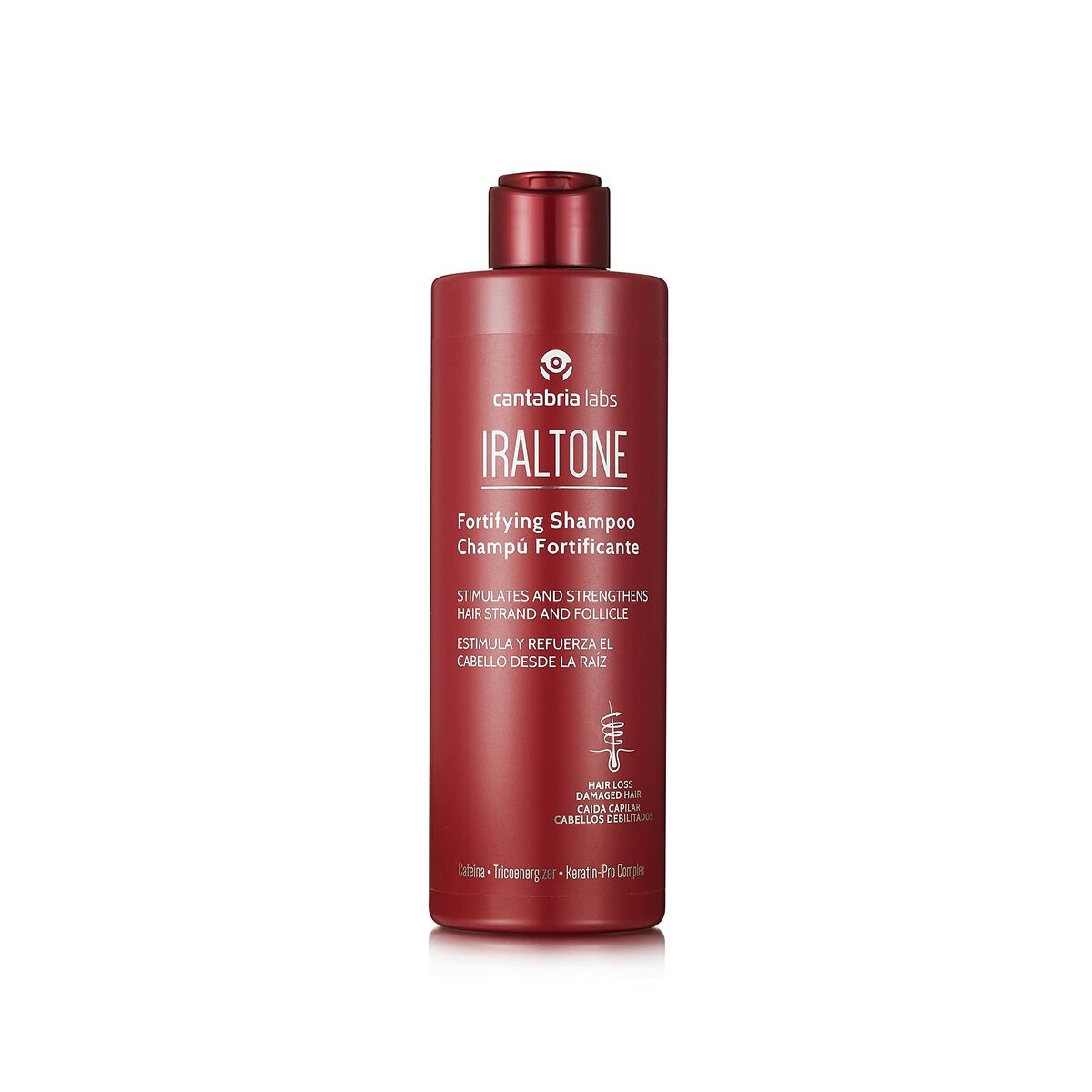 Shampoo Iraltone Fortificante 400 ml shampoo bottle
