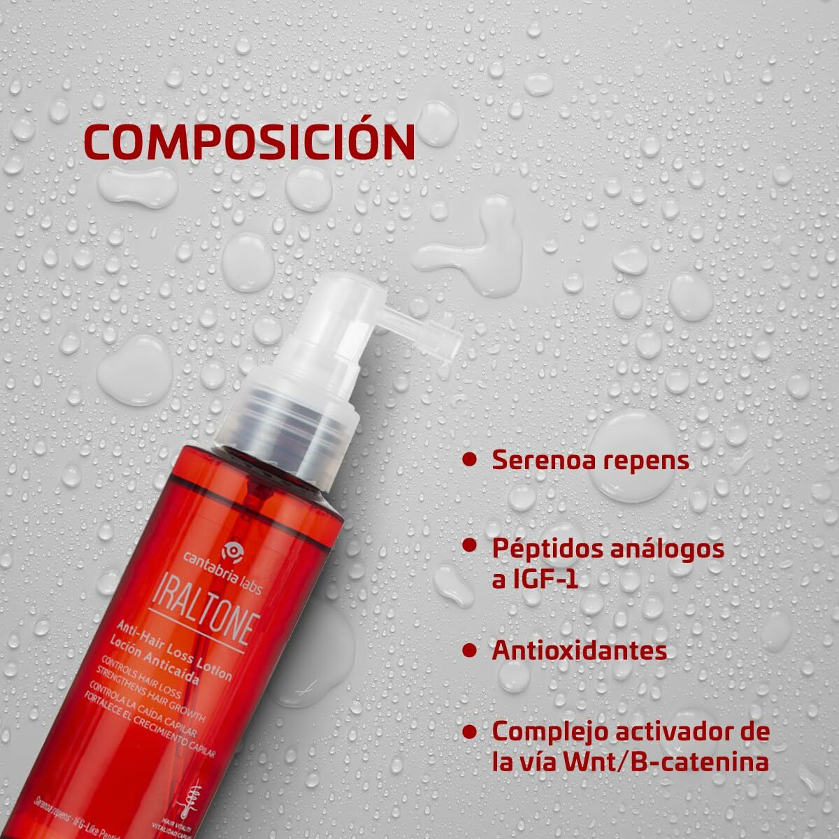 Anti-Hair Loss Lotion Iraltone CHAMPÚS Y LOCIONES 100 ml skincare packaging