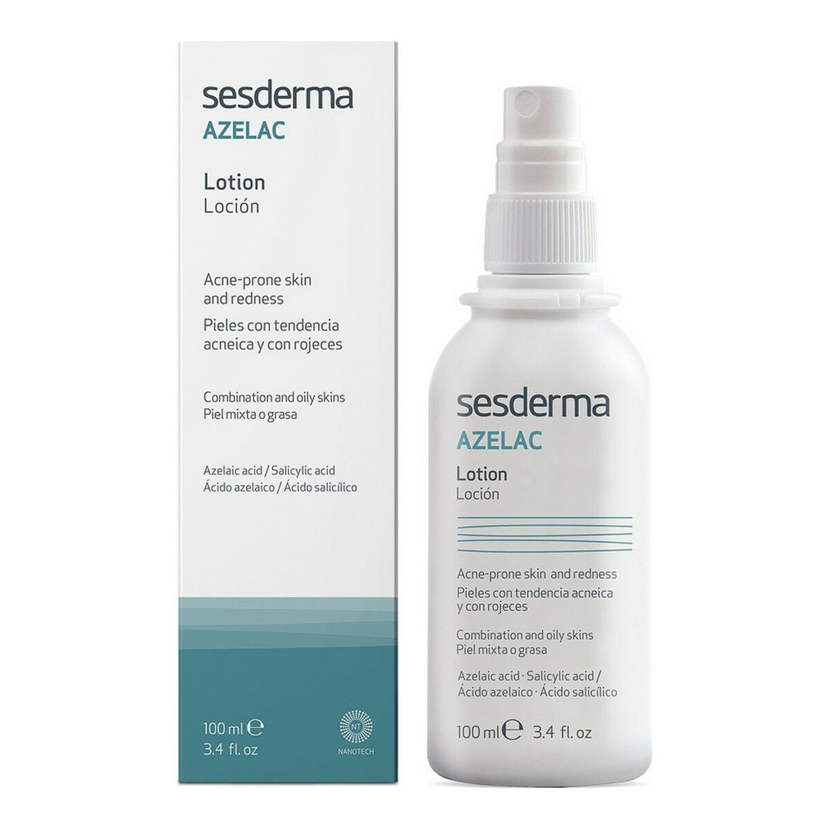 Acne Skin Care Sesderma Azelac 100 ml Facial Lotion skincare packaging