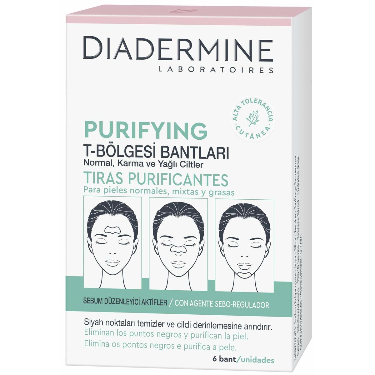 Acne Skin Care Diadermine Tiras Purificantes product packaging