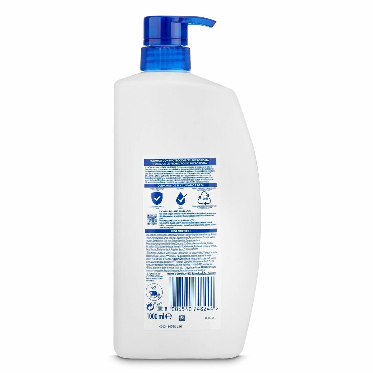 Anti-dandruff Shampoo Head & Shoulders H&S CLÁSICO 1 L shampoo bottle
