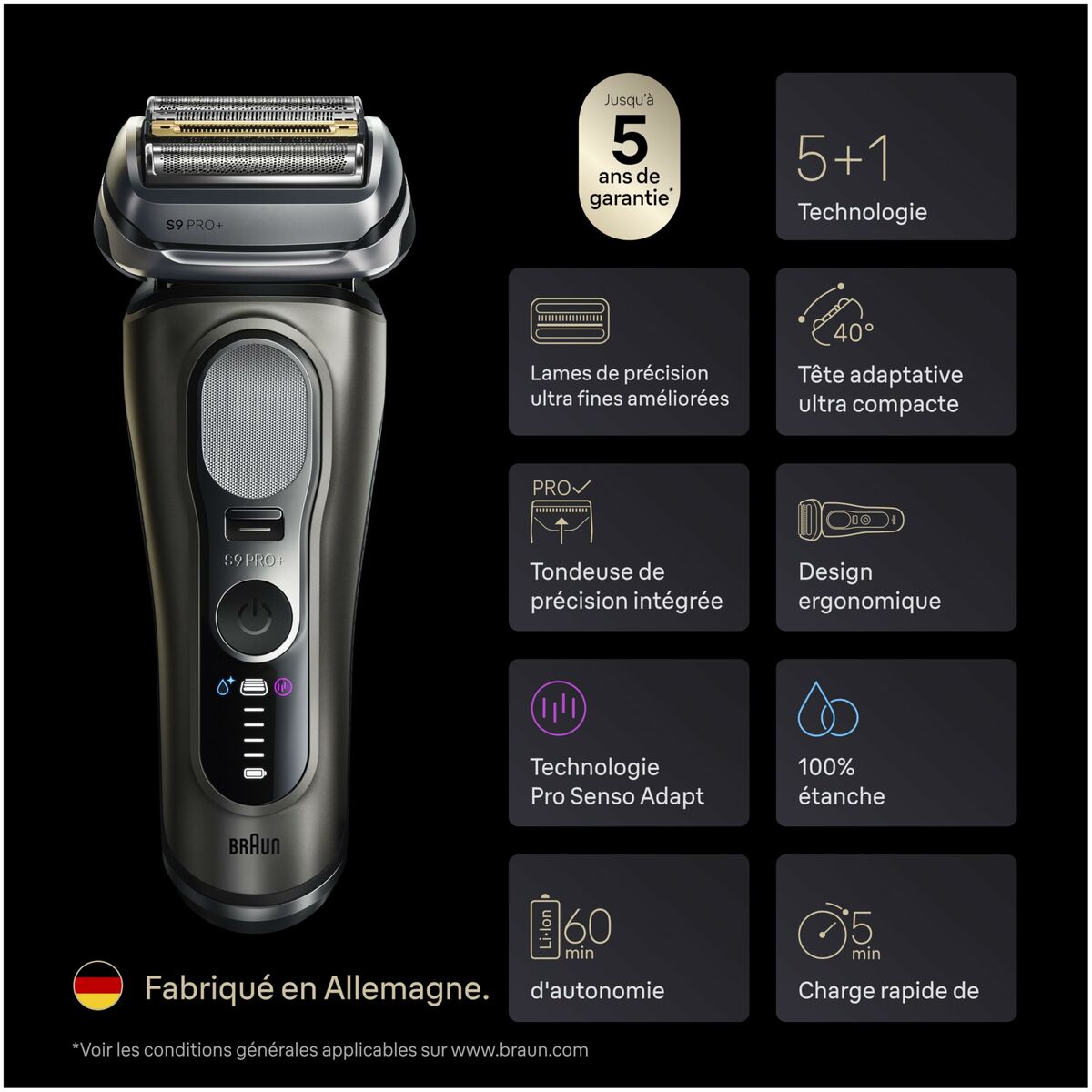Hair Clippers Braun 9615S product packaging