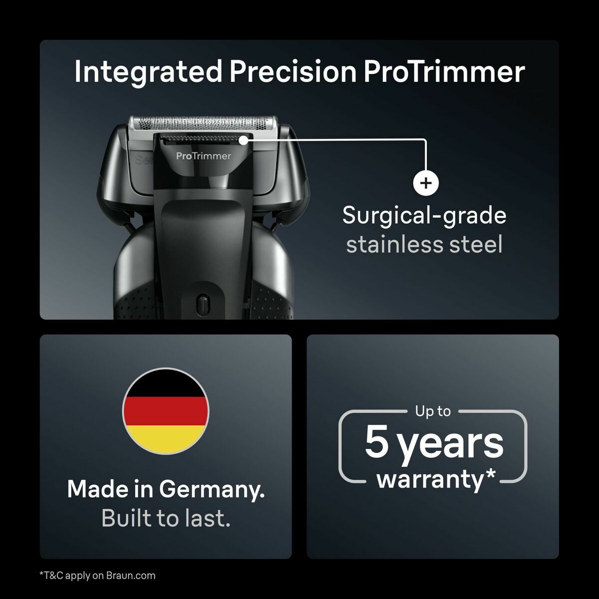 Electric shaver Braun Series 8 8617S product packaging