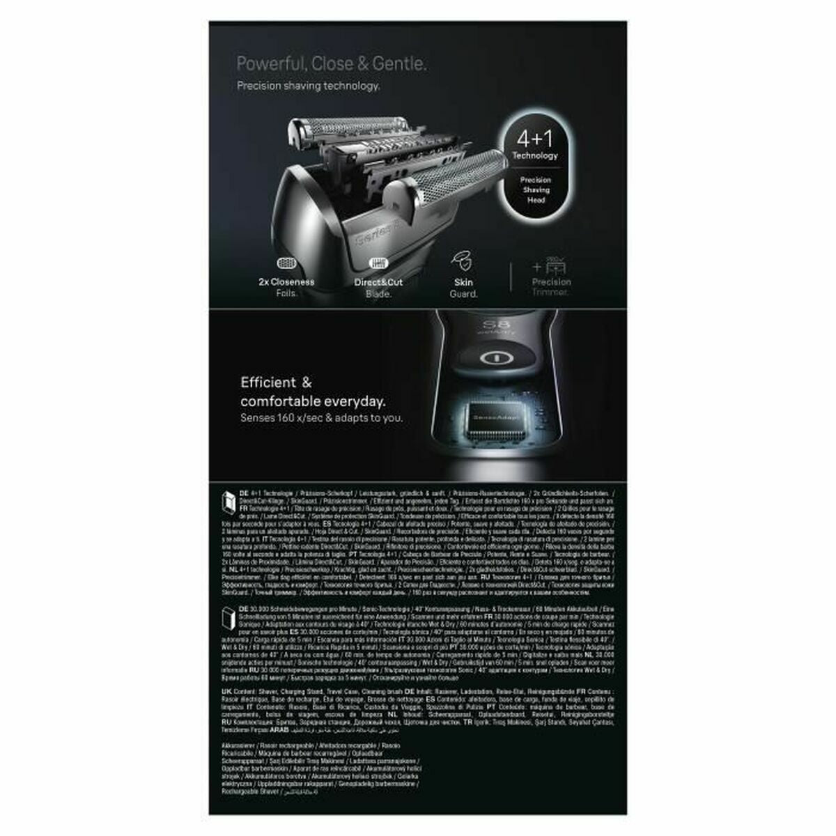 Electric shaver Braun Series 8 8617S product packaging