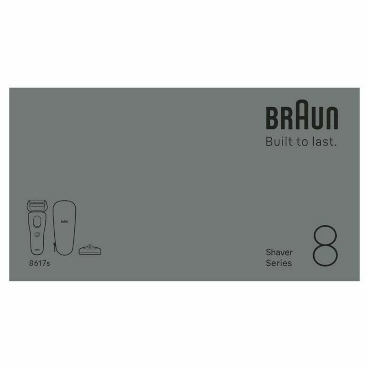 Electric shaver Braun Series 8 8617S product packaging