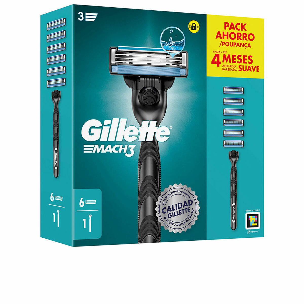 Manual shaving razor Gillette MACH 3 product packaging