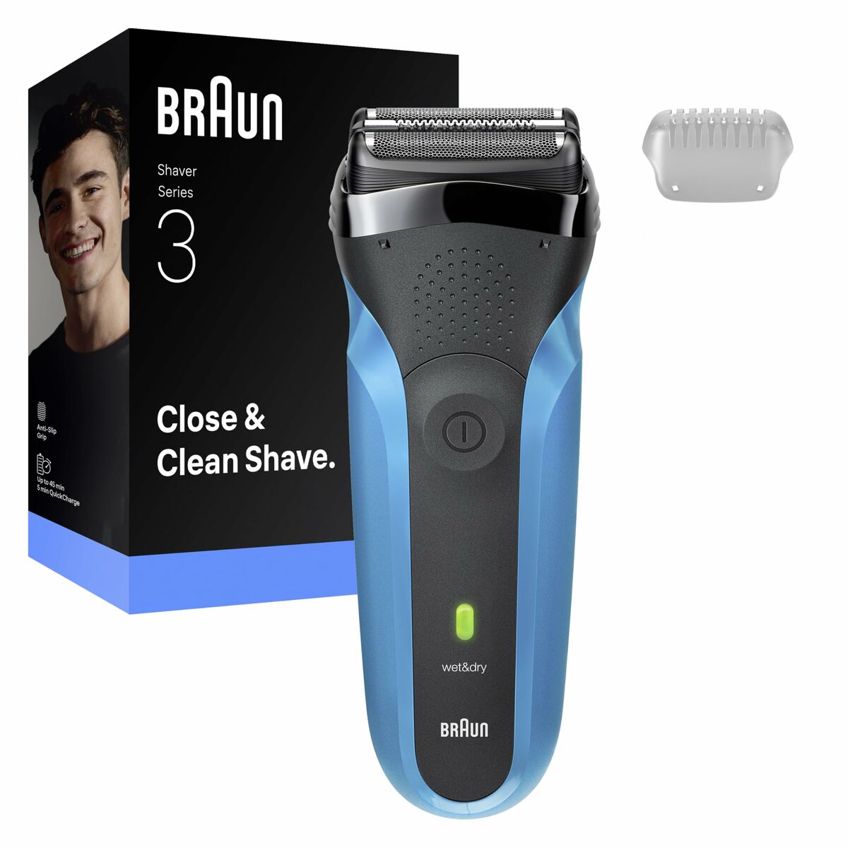 Electric shaver Braun Series 3 product packaging