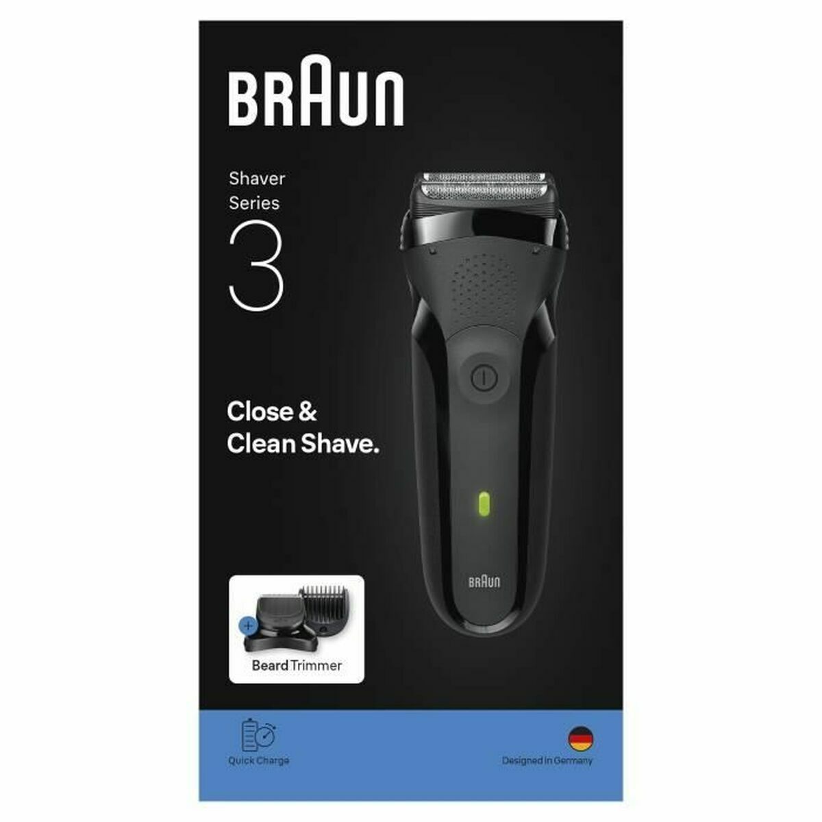 Electric shaver Braun Series 3 product packaging