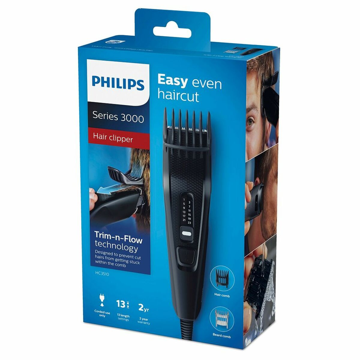 Hair Clippers Philips serie 3000 product packaging