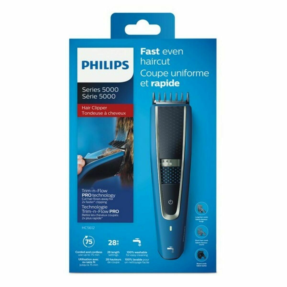 Cordless Hair Clippers Philips HC5612/15 product packaging