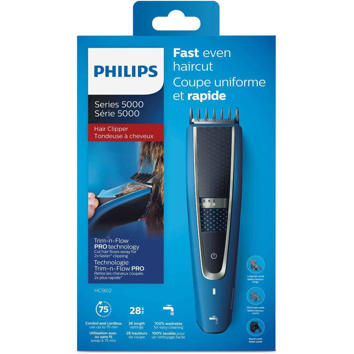 Cordless Hair Clippers Philips HC5612/15 product packaging