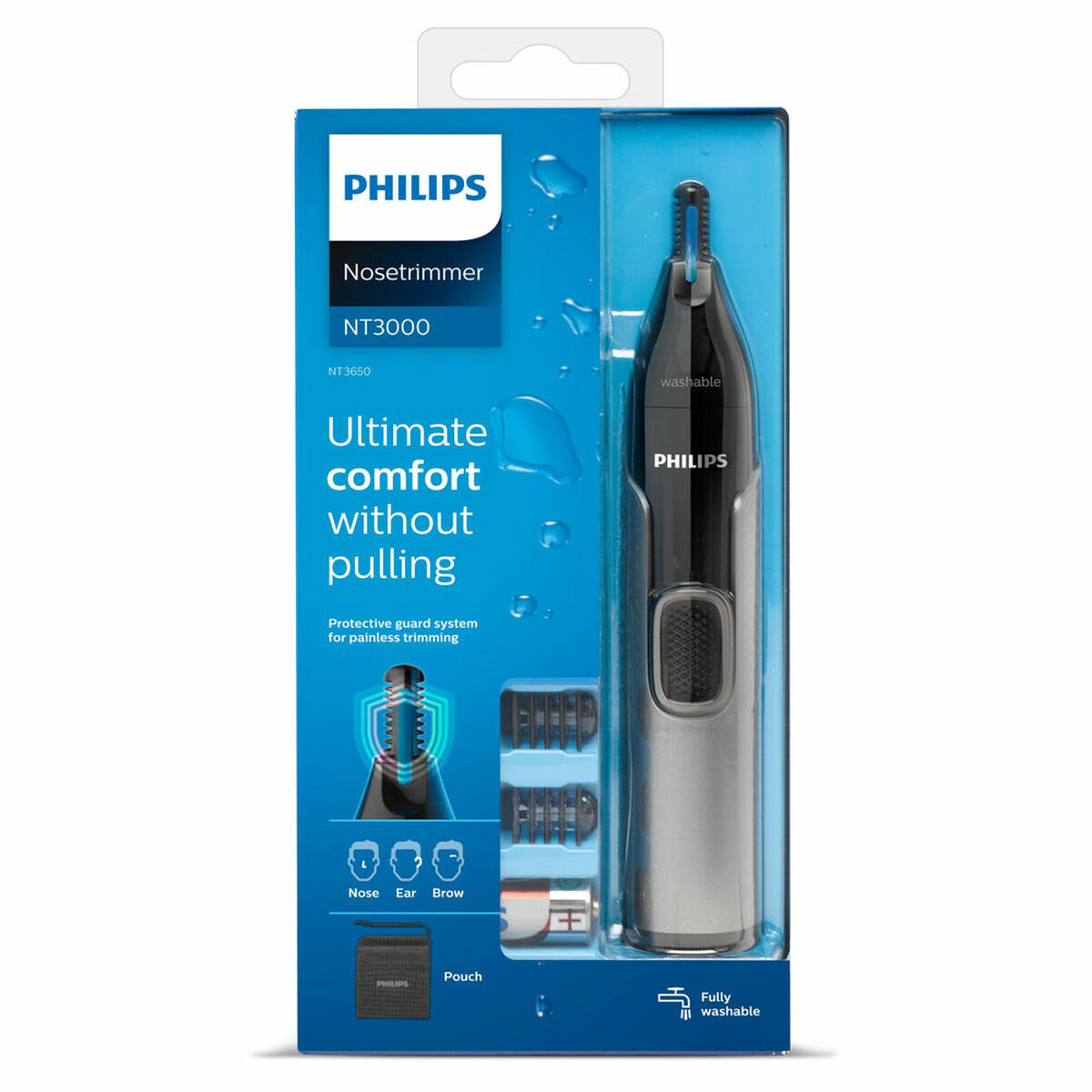 Nose and Ear Hair Trimmer Philips NT3650/16 product packaging