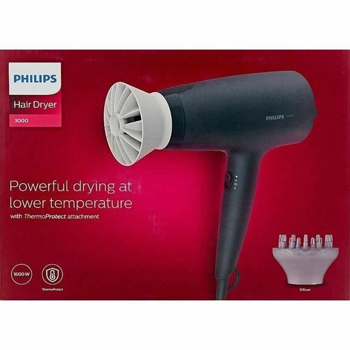 Hairdryer Philips 2100 W Multicolour Violet product packaging
