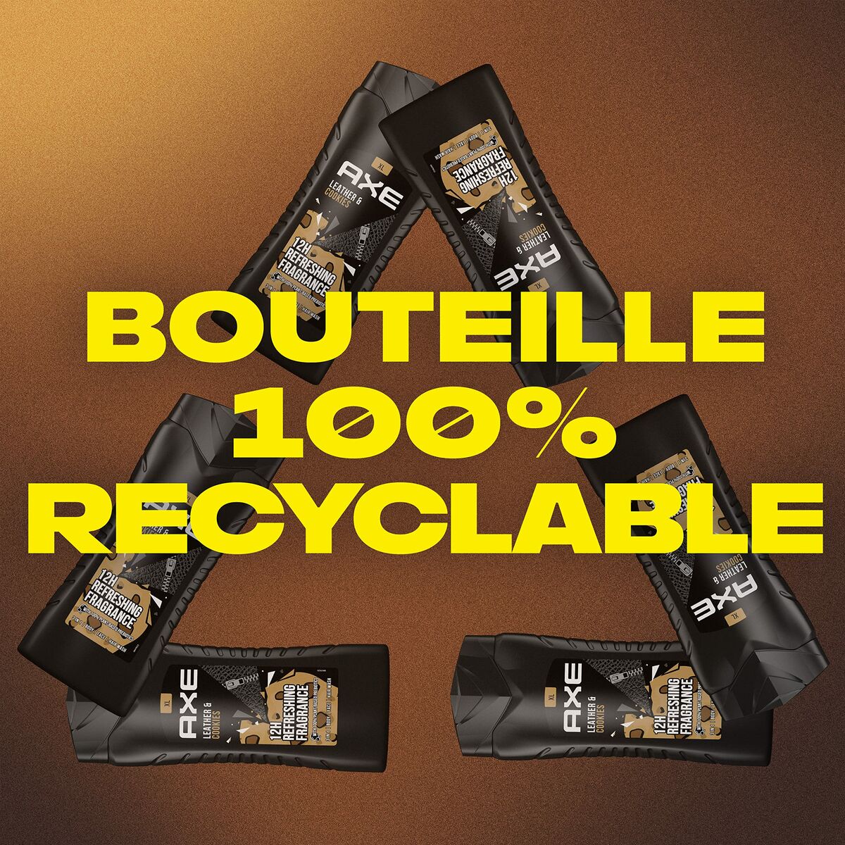 Shower Gel Axe LEATHER & COOKIES 400 ml for Men skincare packaging