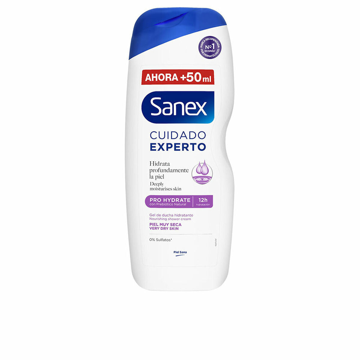 Moisturising Shower Gel Sanex Pro Hydrate 600 ml skincare packaging