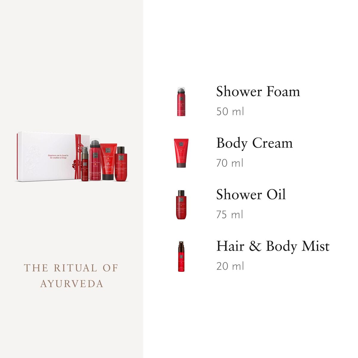 Women's Cosmetics Set Rituals THE RITUAL OF AYURVEDA 4 Pieces product packaging