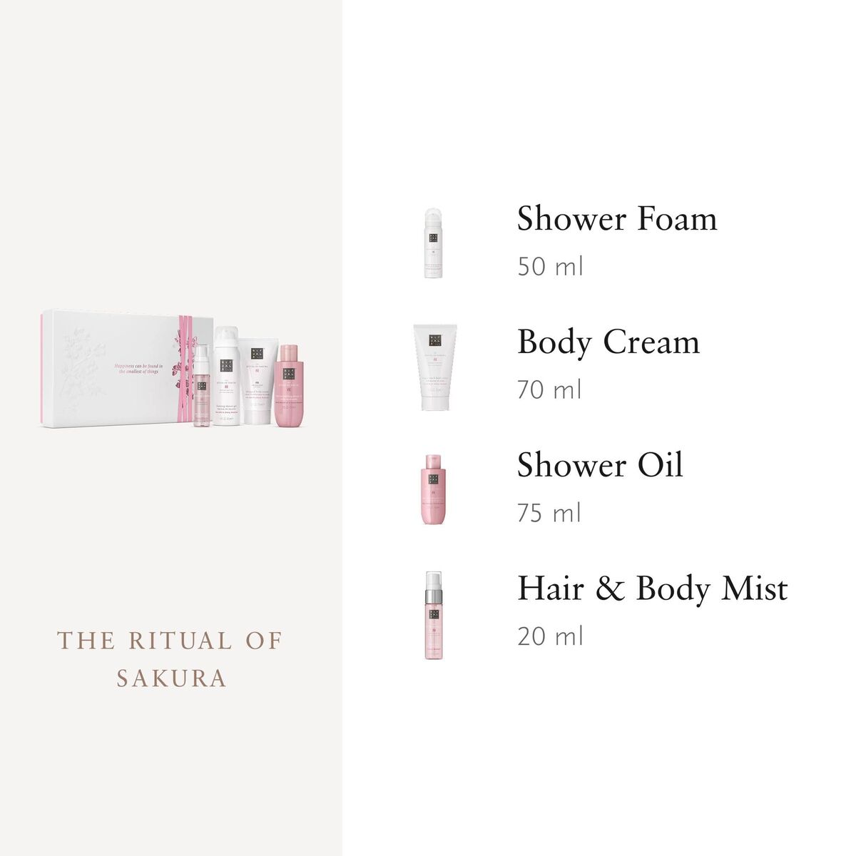 Women's Cosmetics Set Rituals THE RITUAL OF SAKURA 4 Pieces for Women product packaging