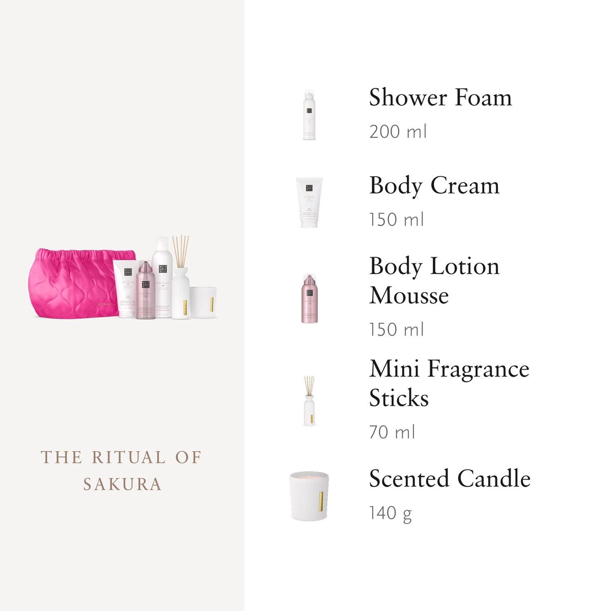 Cosmetic Set Rituals THE RITUAL OF SAKURA 4 Pieces for Women product packaging