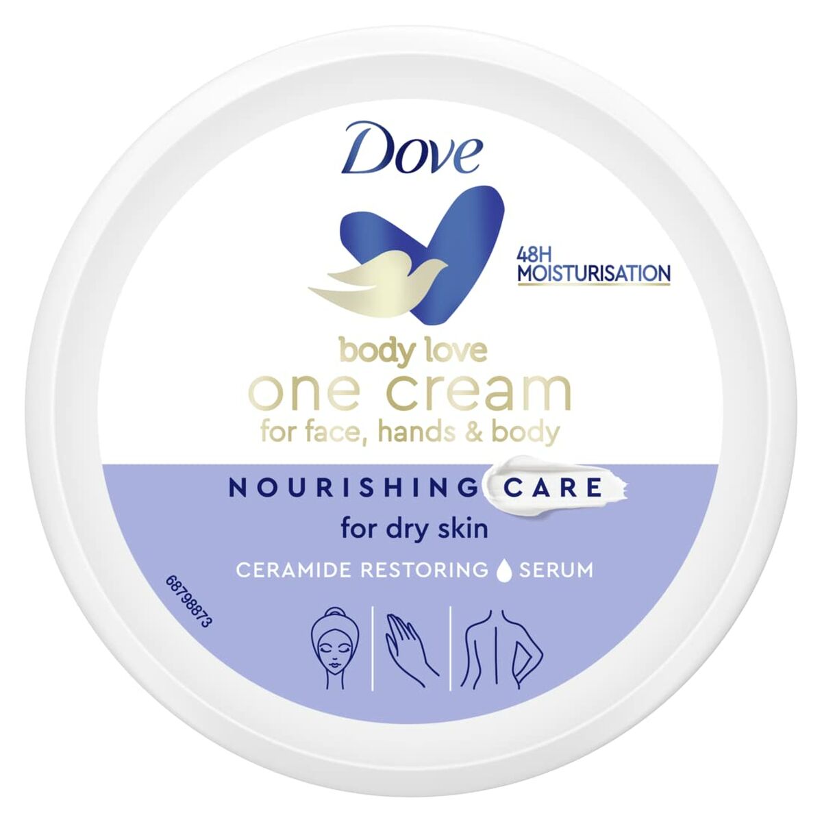 Body Cream Dove Body Love 250 ml for Women skincare packaging