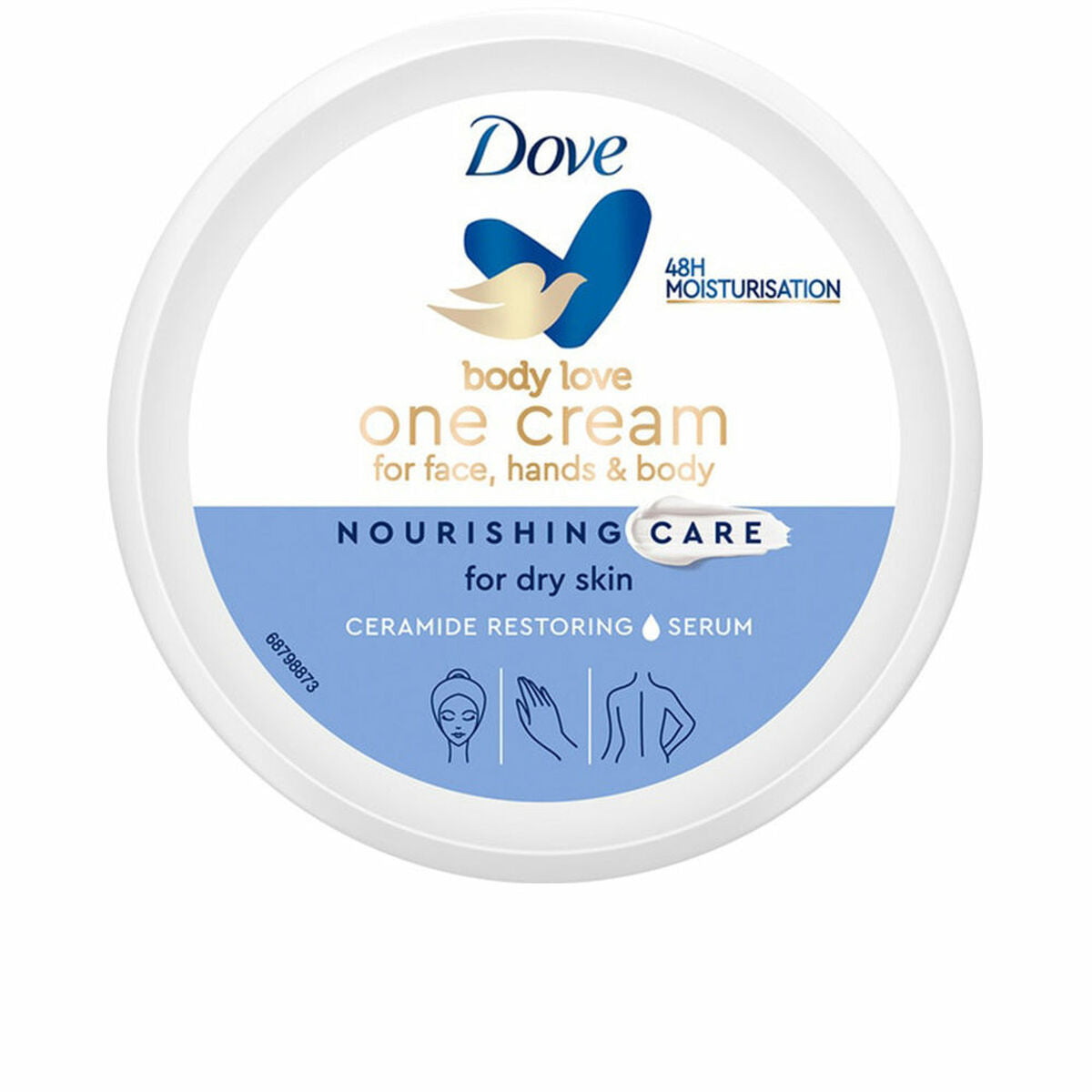 Body Cream Dove Body Love 250 ml for Women skincare packaging