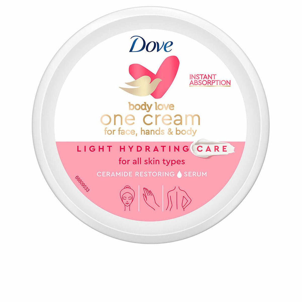 Moisturising Body Cream Dove Body Love 250 ml for Women skincare packaging