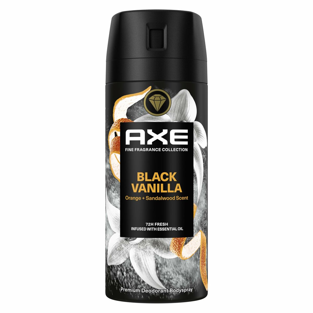 Spray Deodorant Axe BLACK VANILLA 150 ml product packaging