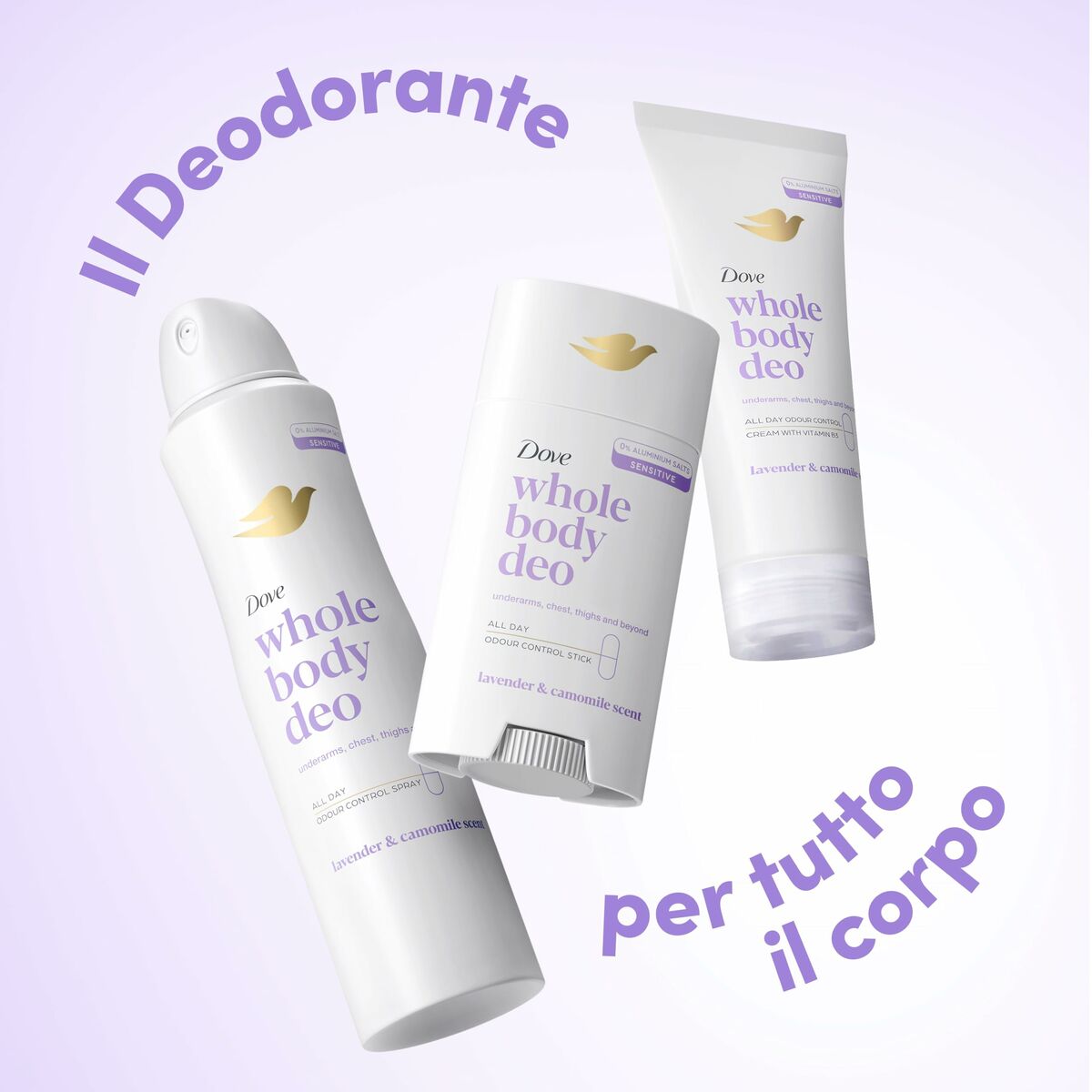 Stick Deodorant Dove LAVANDA & CAMOMILA 75 ml product packaging