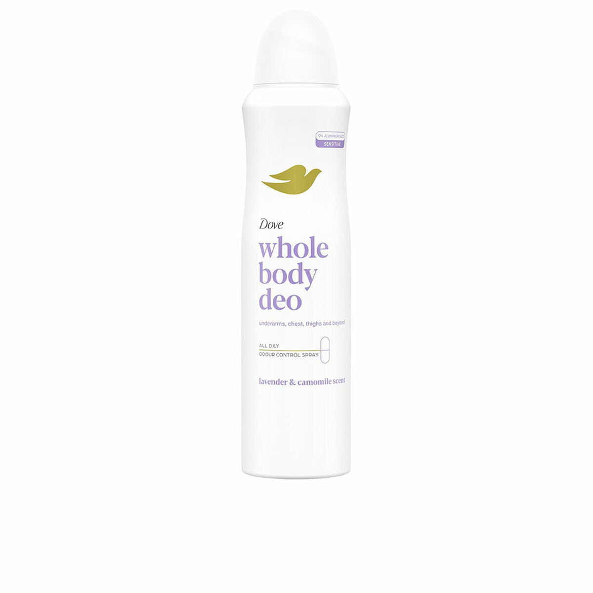 Spray Deodorant Dove LAVANDA & CAMOMILA 150 ml product packaging