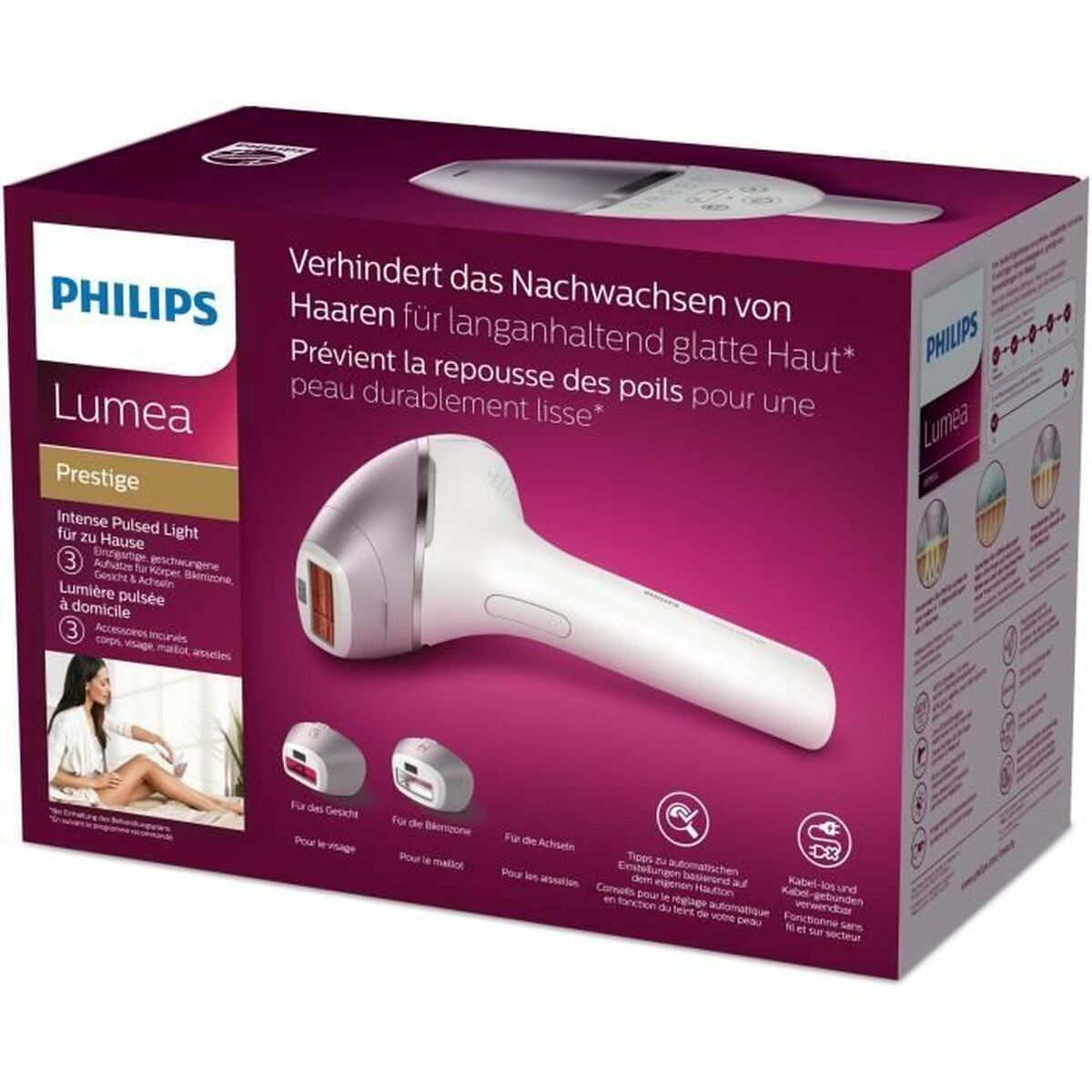 Electric IPL Hair Remover Philips product packaging