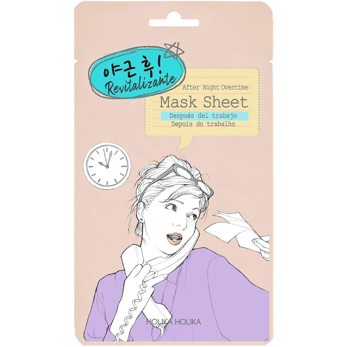 Facial Mask Holika After Night Overtime mask packaging