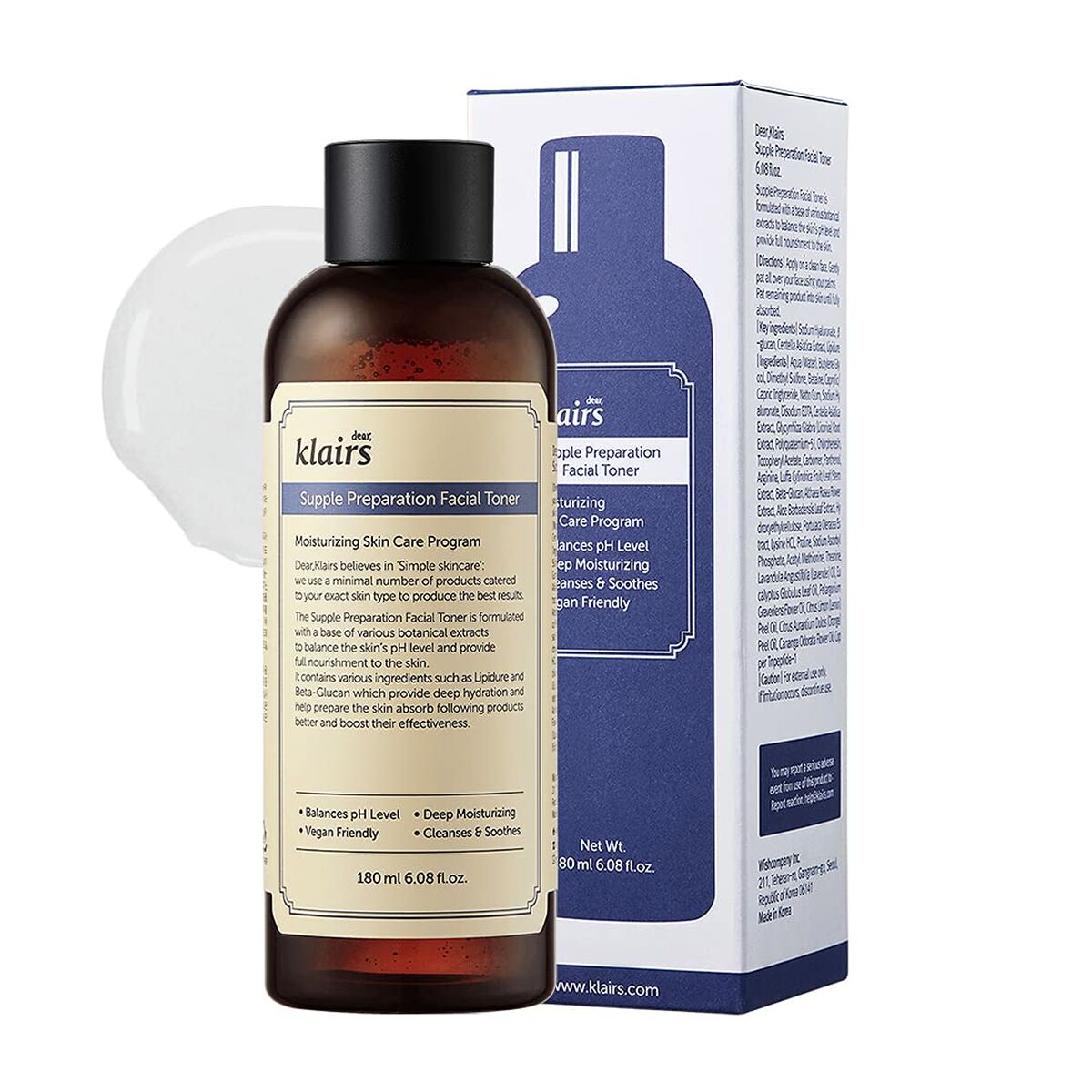 Facial Toner Klairs Supple Preparation 180 ml Balancing skincare packaging