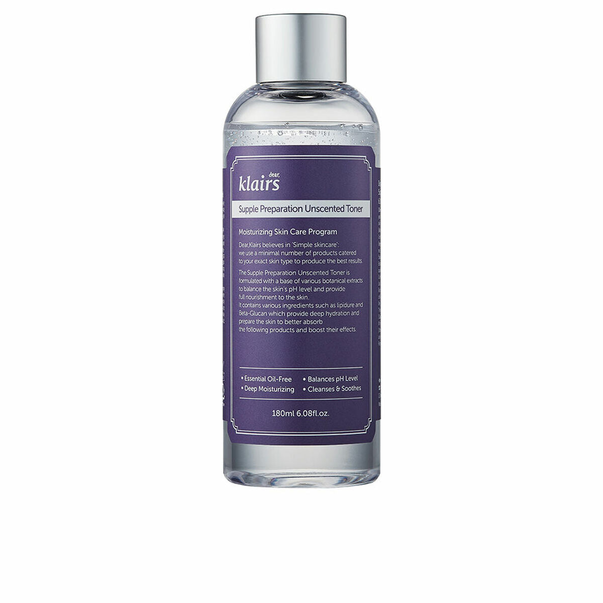 Facial Toner Klairs Supple Preparation 180 ml Moisturizing Balancing skincare packaging