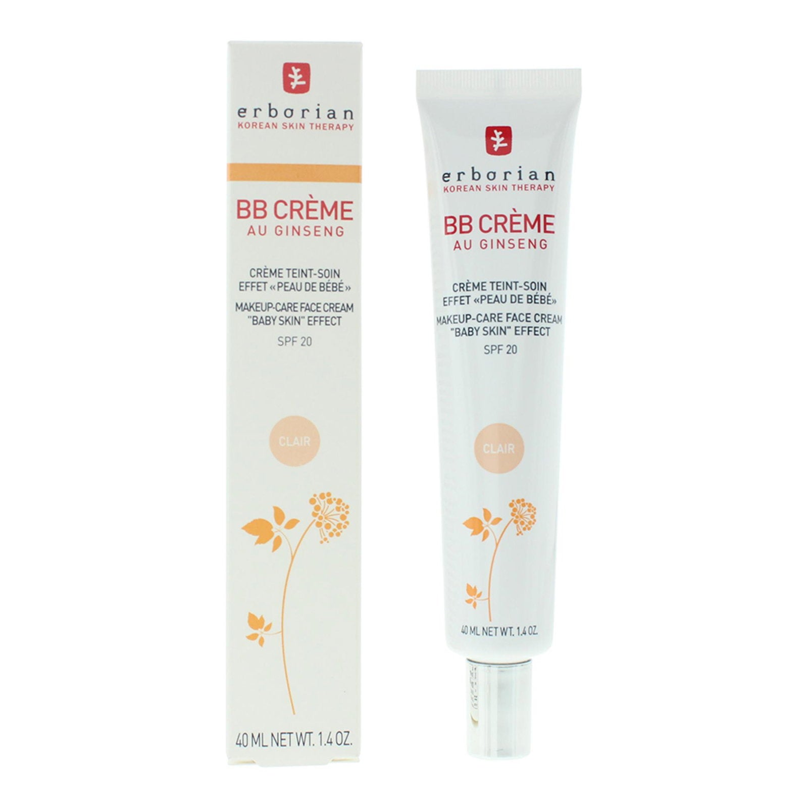 Erborian, B.B Cream, BB Cream, Clair, SPF 20, 40 ml