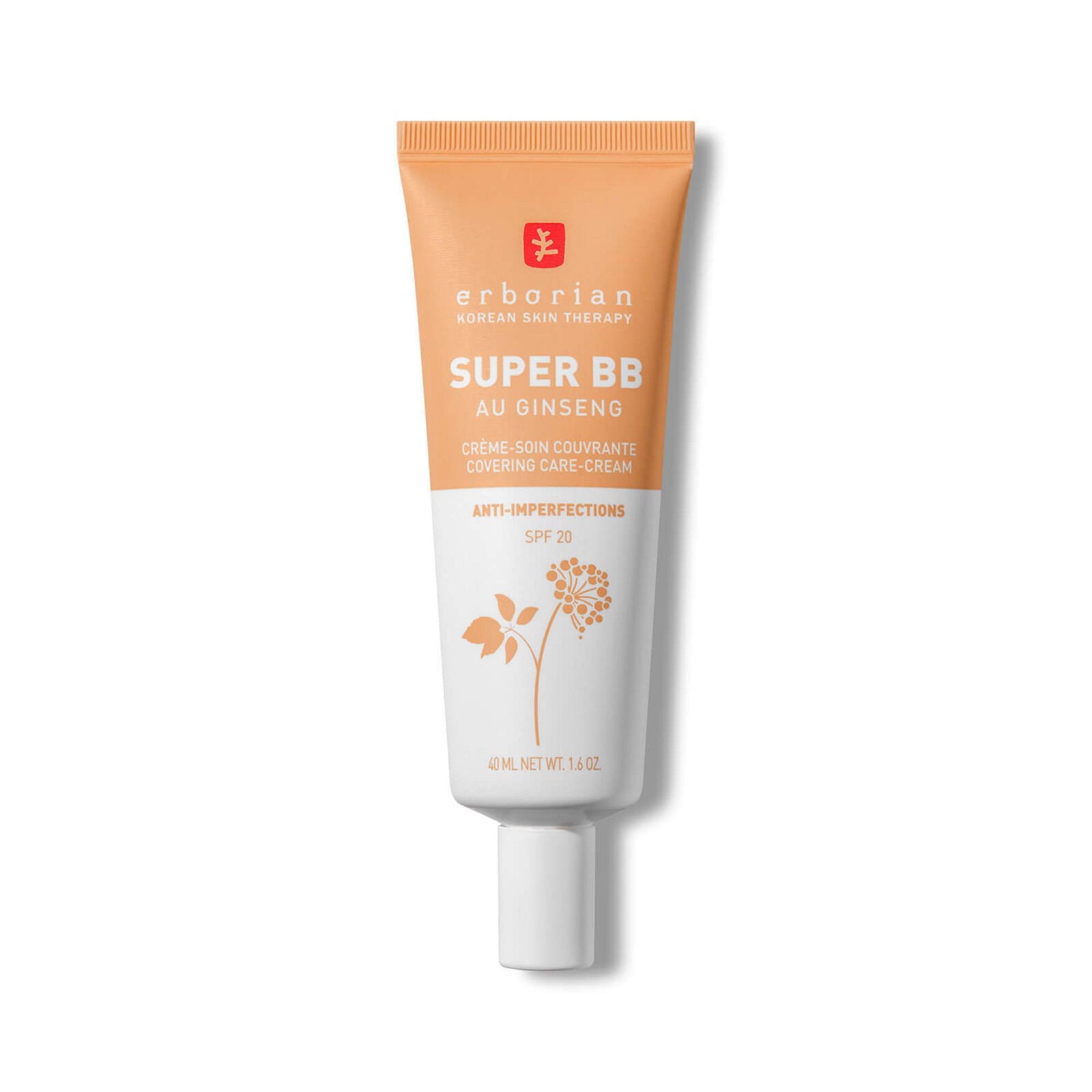 Erborian, Super BB, Ginseng, High Coverage, BB Cream, Dore, SPF20, 40 ml