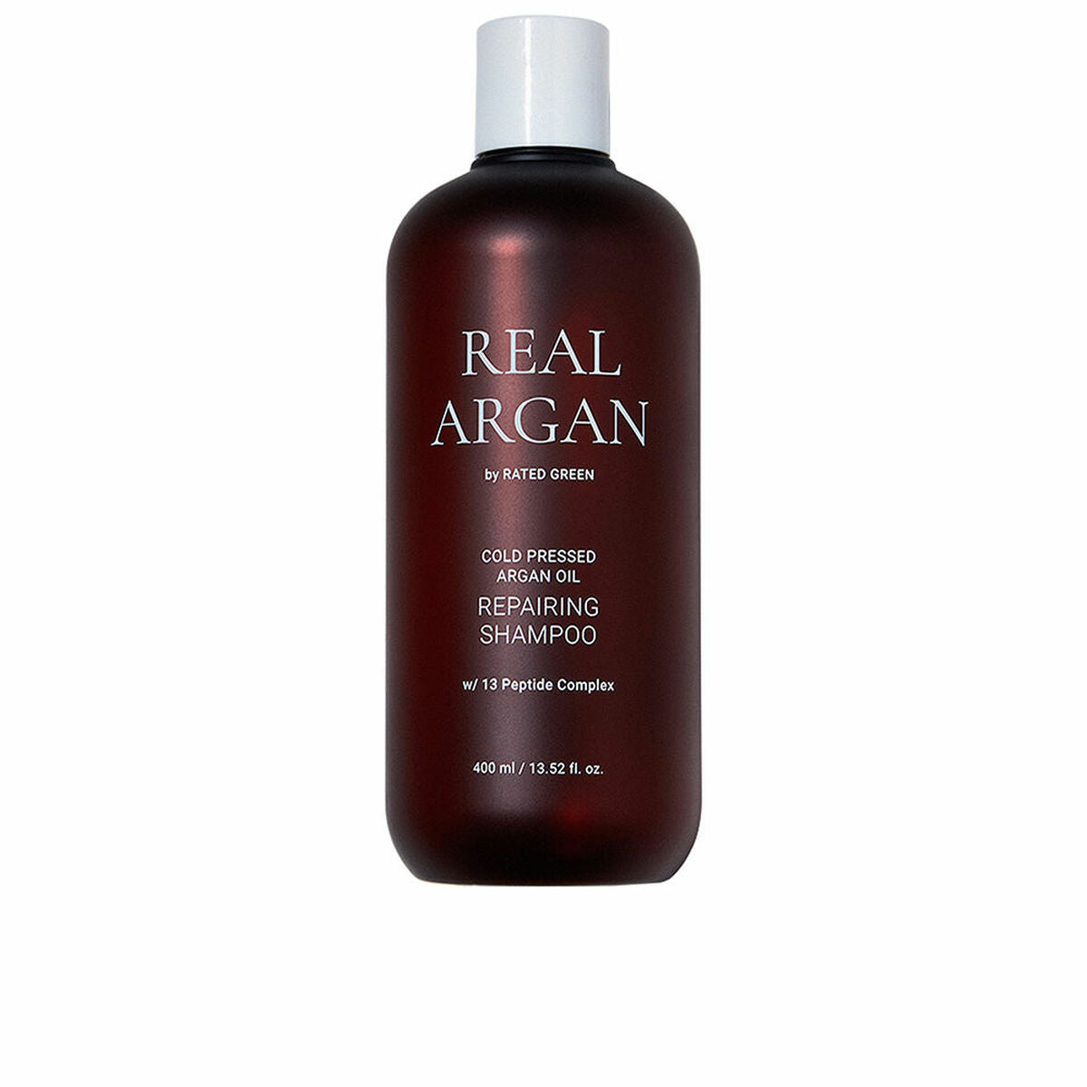 Shampoo Rated Green REAL ARGAN 400 ml shampoo bottle