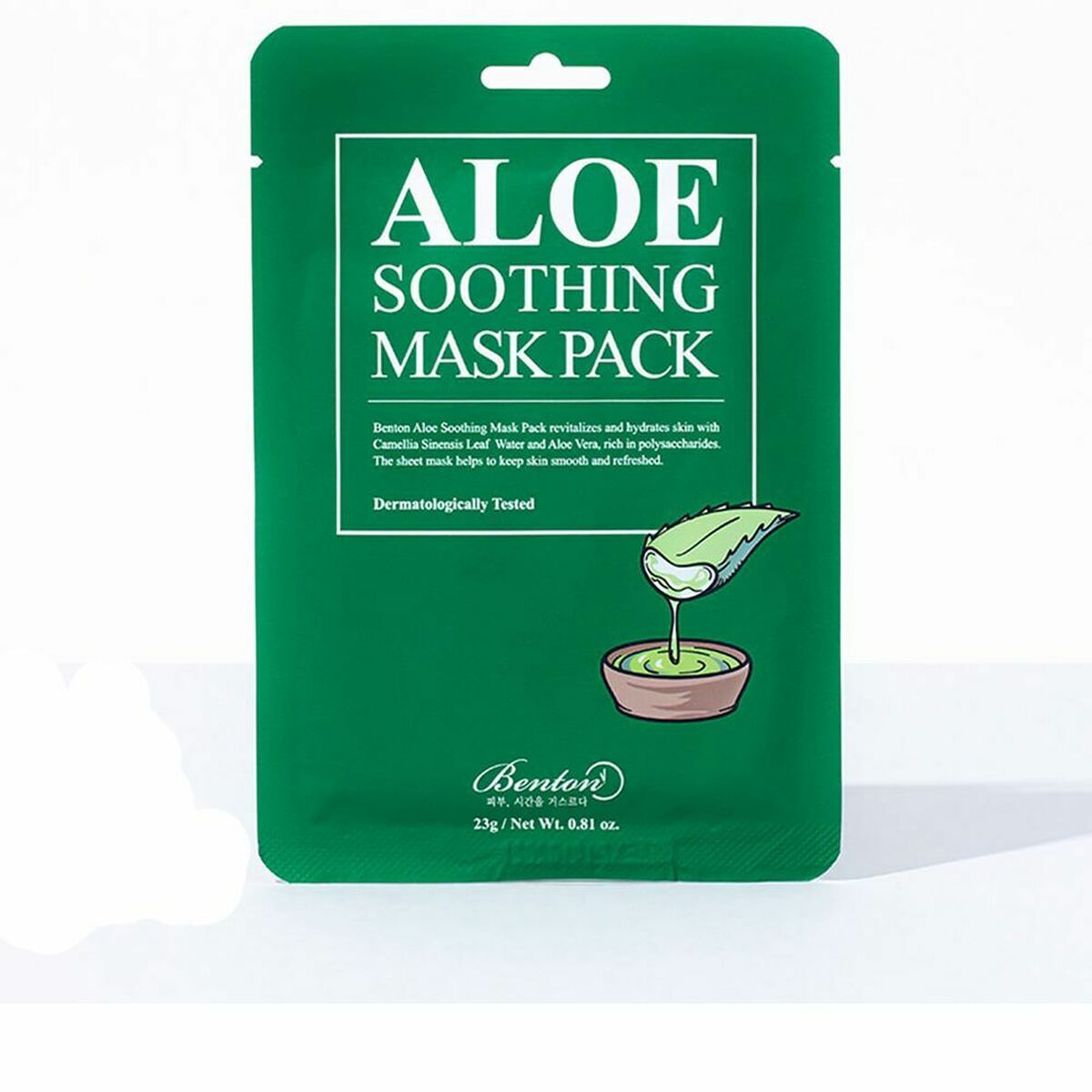 Moisturizing Facial Mask Benton Aloe Soothing 23 g Aloe Vera for Women mask packaging