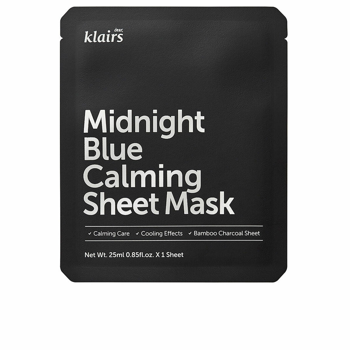 Facial Mask Klairs Midnight Blue 25 ml mask packaging